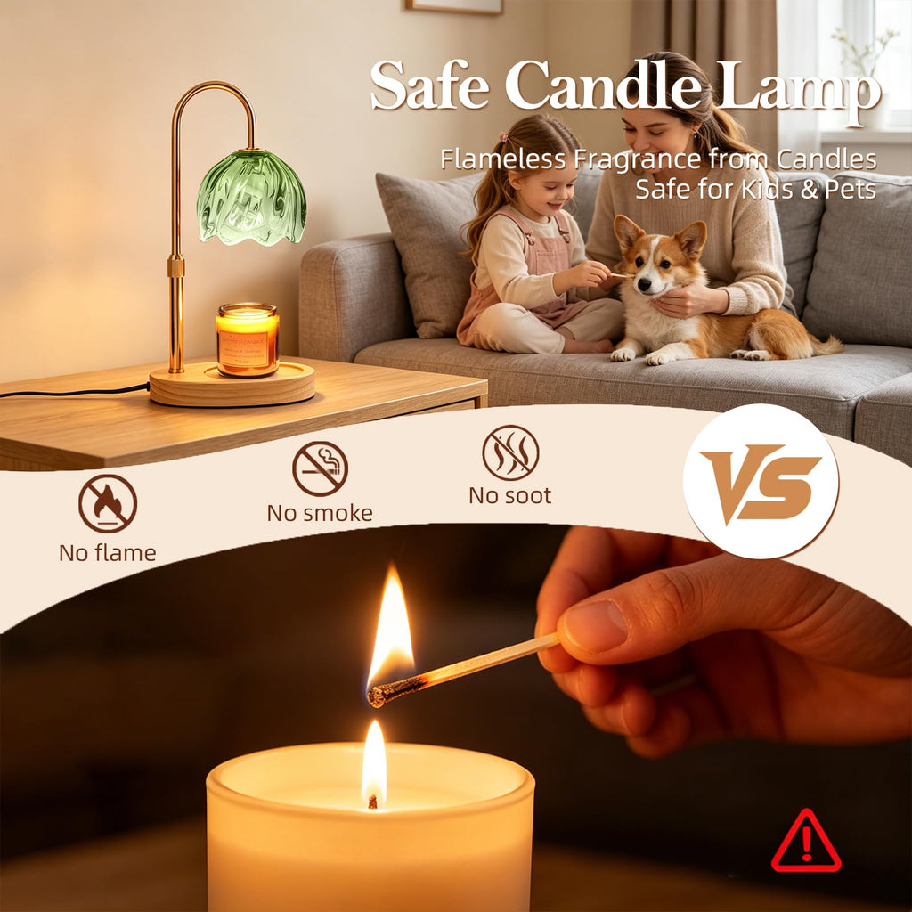 Flower Candle Warmer Lamp with Timer H12720