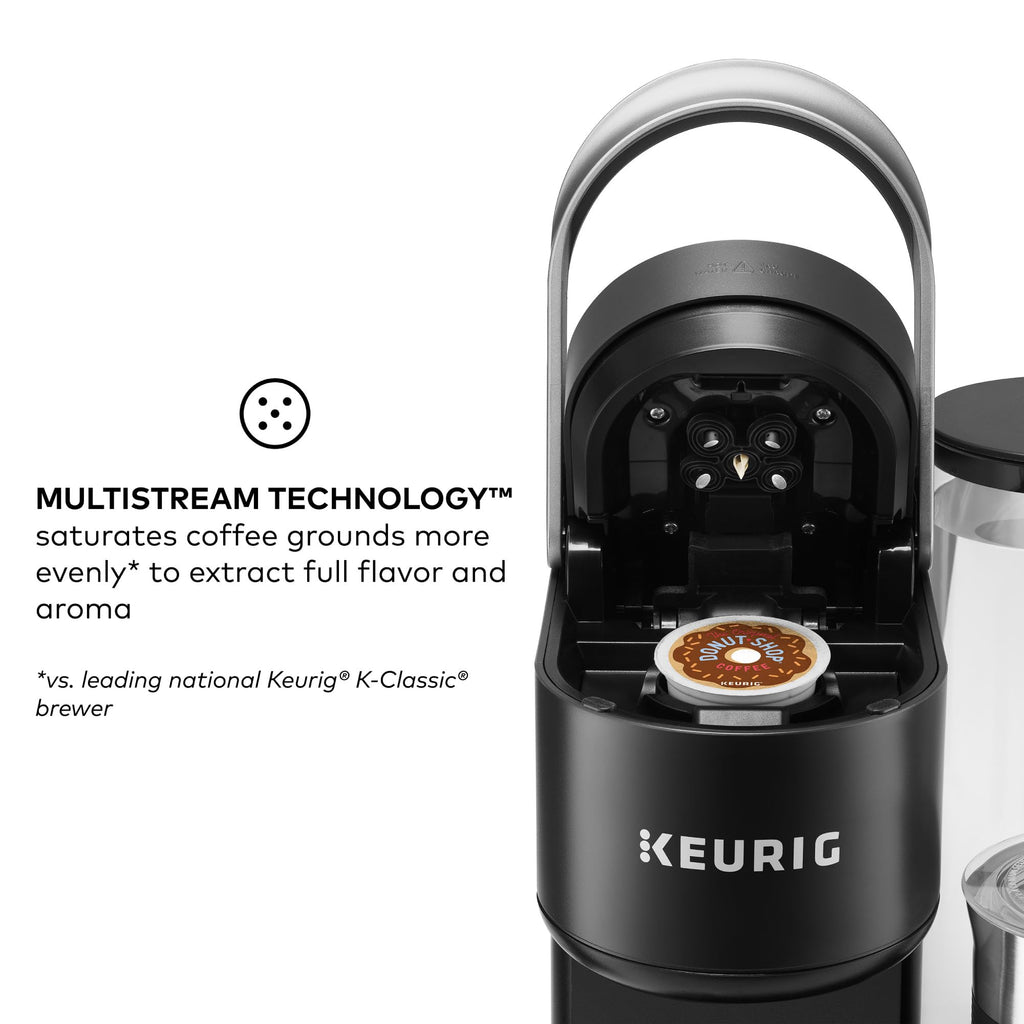 Single Serve Coffee Maker with Built-In Frother, 6 Brew Sizes, Black T499026