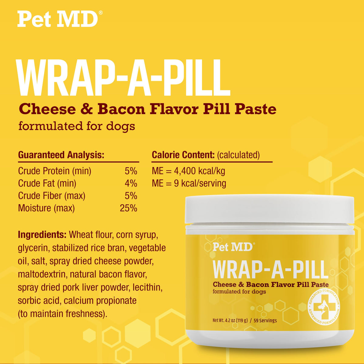 Peanut Butter, Cheese & Bacon Flavored Pill Paste for Dogs 4.2 oz S89336