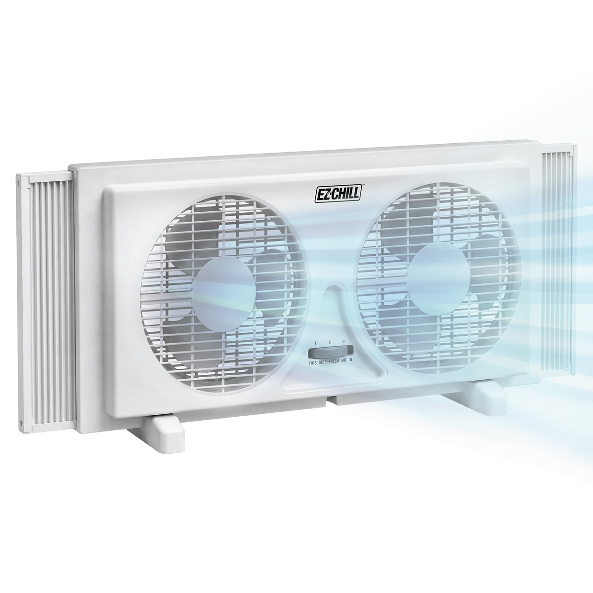 9" Twin Window Fan with Manual Reversible Airflow, 2 Speed, White I6314