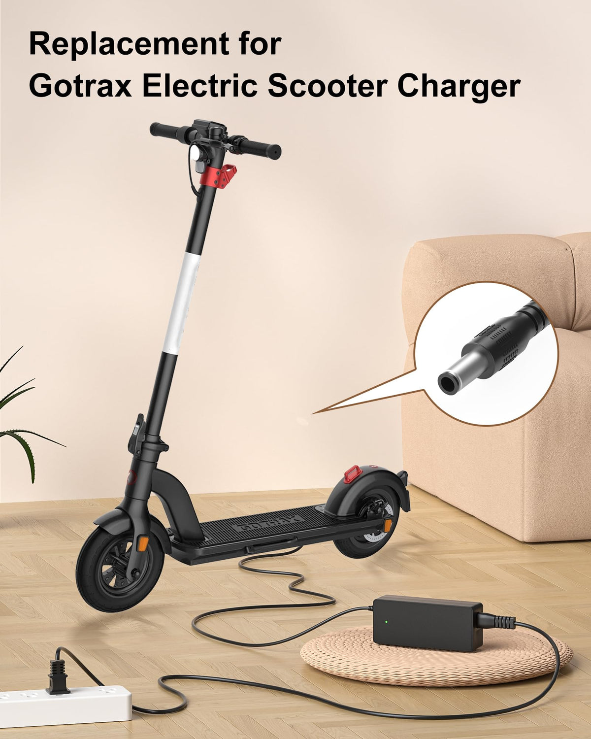 42V 2A Electric Scooter Charger with LED Indicator Light L714