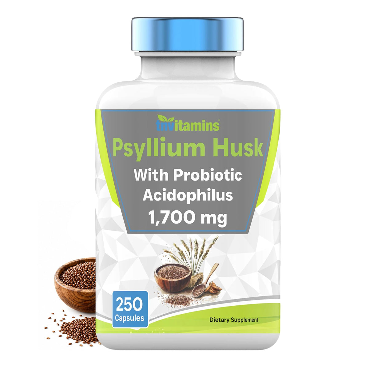 Psyllium Husk Capsules 1700 MG 250 Capsules E24218