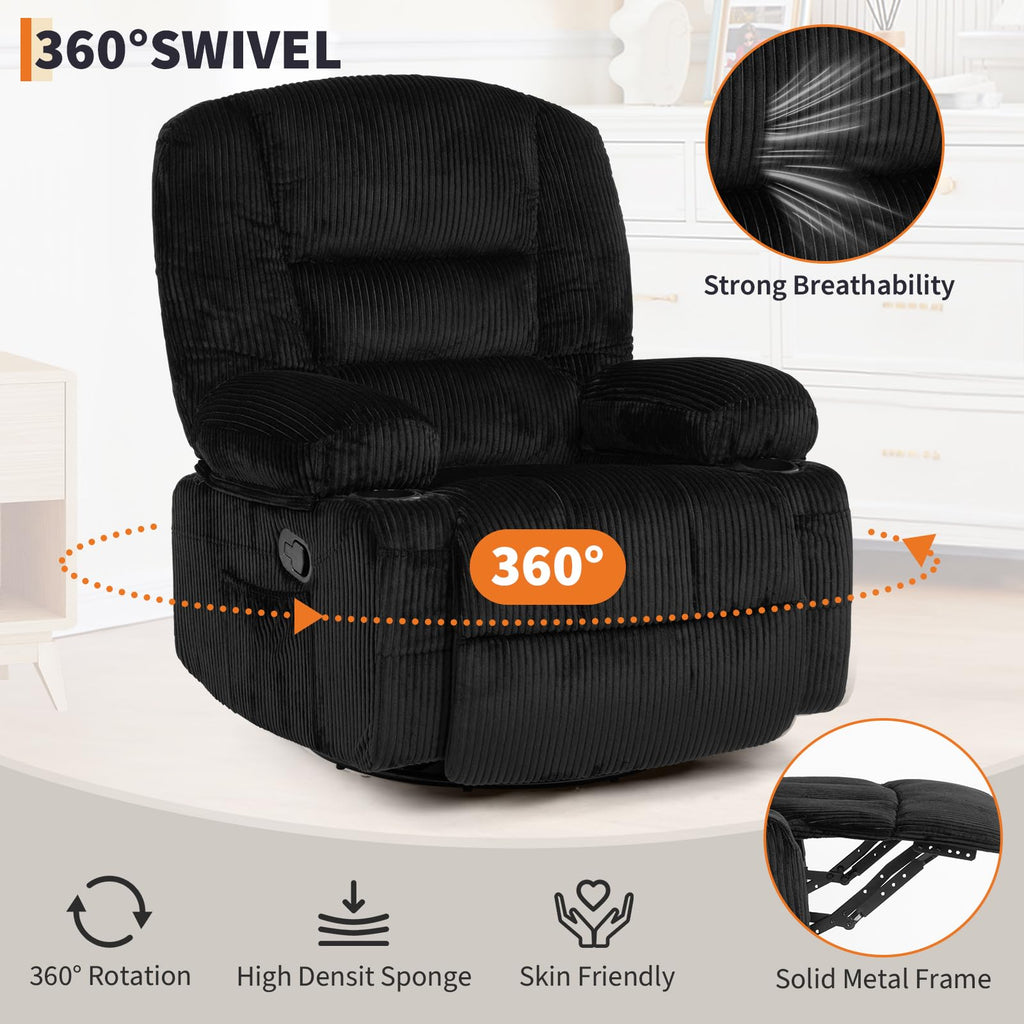 Oversized Swivel Rocker Recliner Chair C499