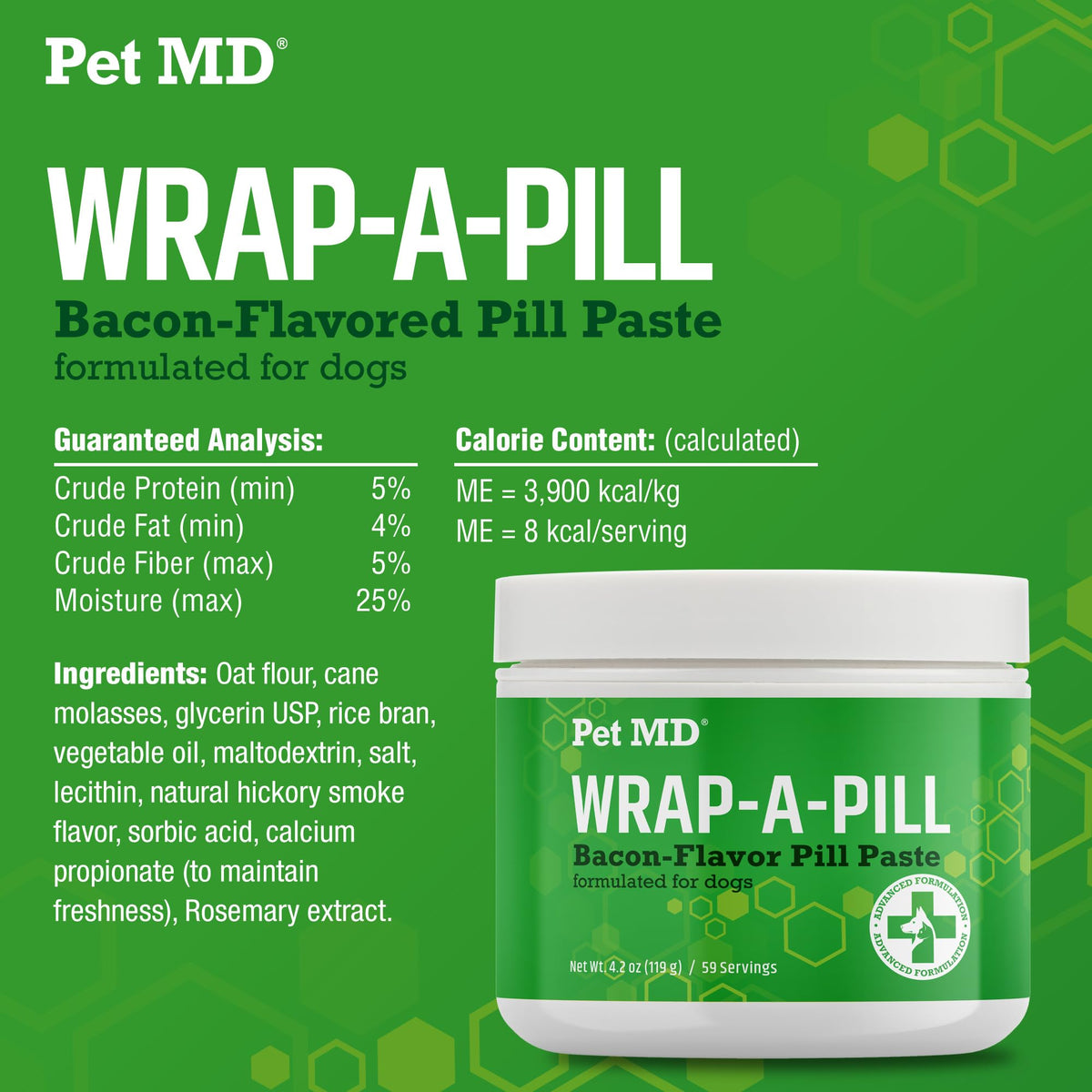 Peanut Butter, Cheese & Bacon Flavored Pill Paste for Dogs 4.2 oz S89336