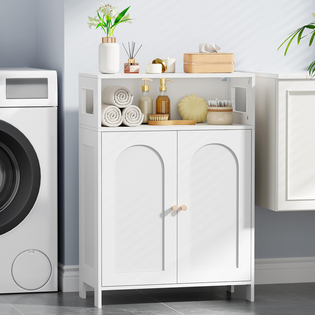Bathroom Storage Cabinet with Adjustable Shelf & Doors I23123