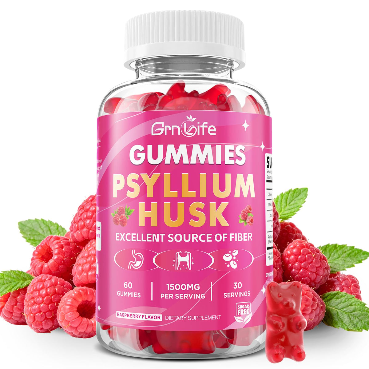 1500mg Psyllium Husk Gummies Z33758