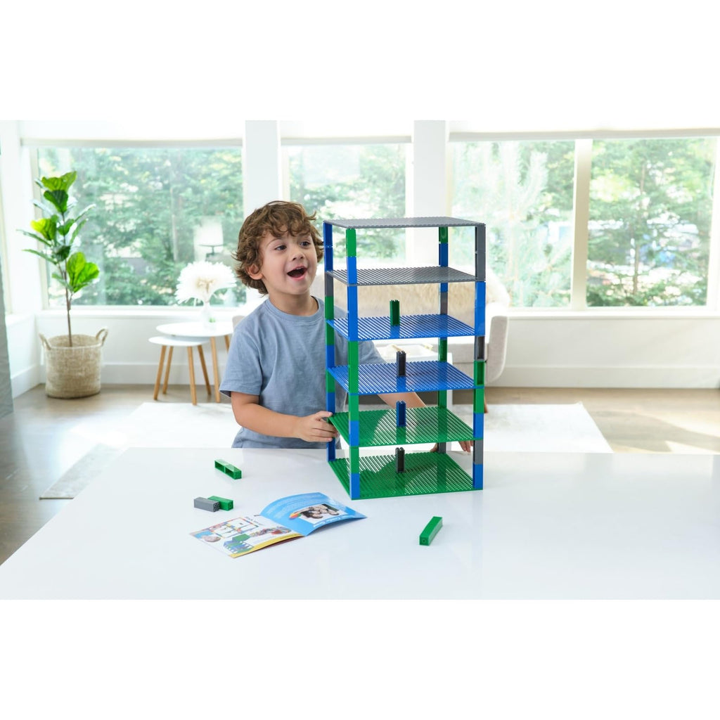 10 x 10 in 6 Baseplates with 50 Stackers Building Toy Blocks M18132