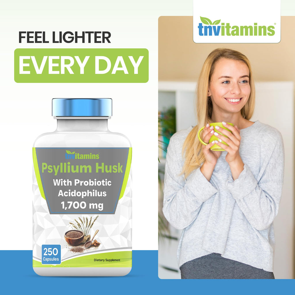 Psyllium Husk Capsules 1700 MG 250 Capsules E24218