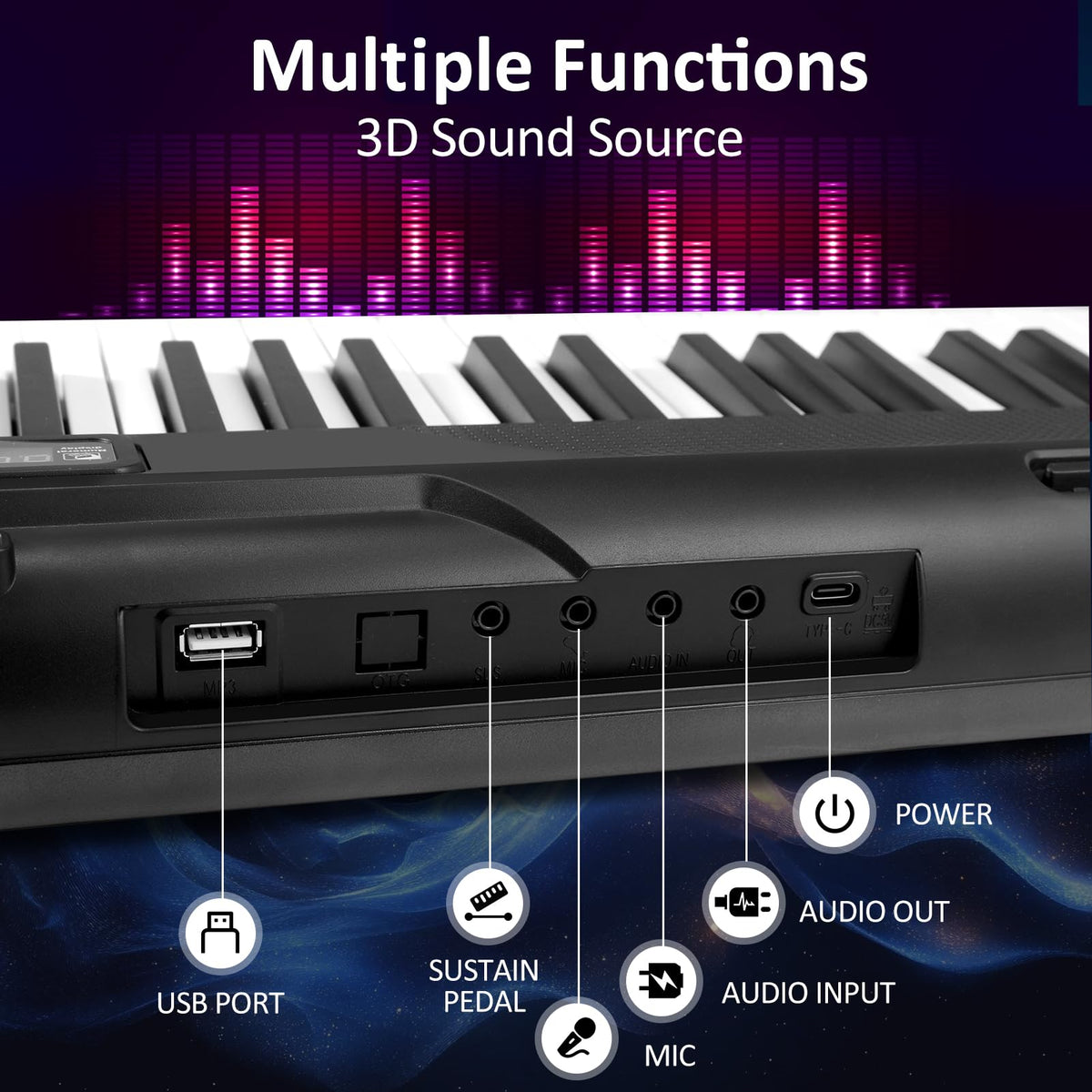 88 Key Semi Weighted Digital Piano with Sustain Pedal C6332