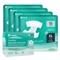 Adult Diapers XLarge 60 Count & Wet Wipes 200 Count Bundle W633