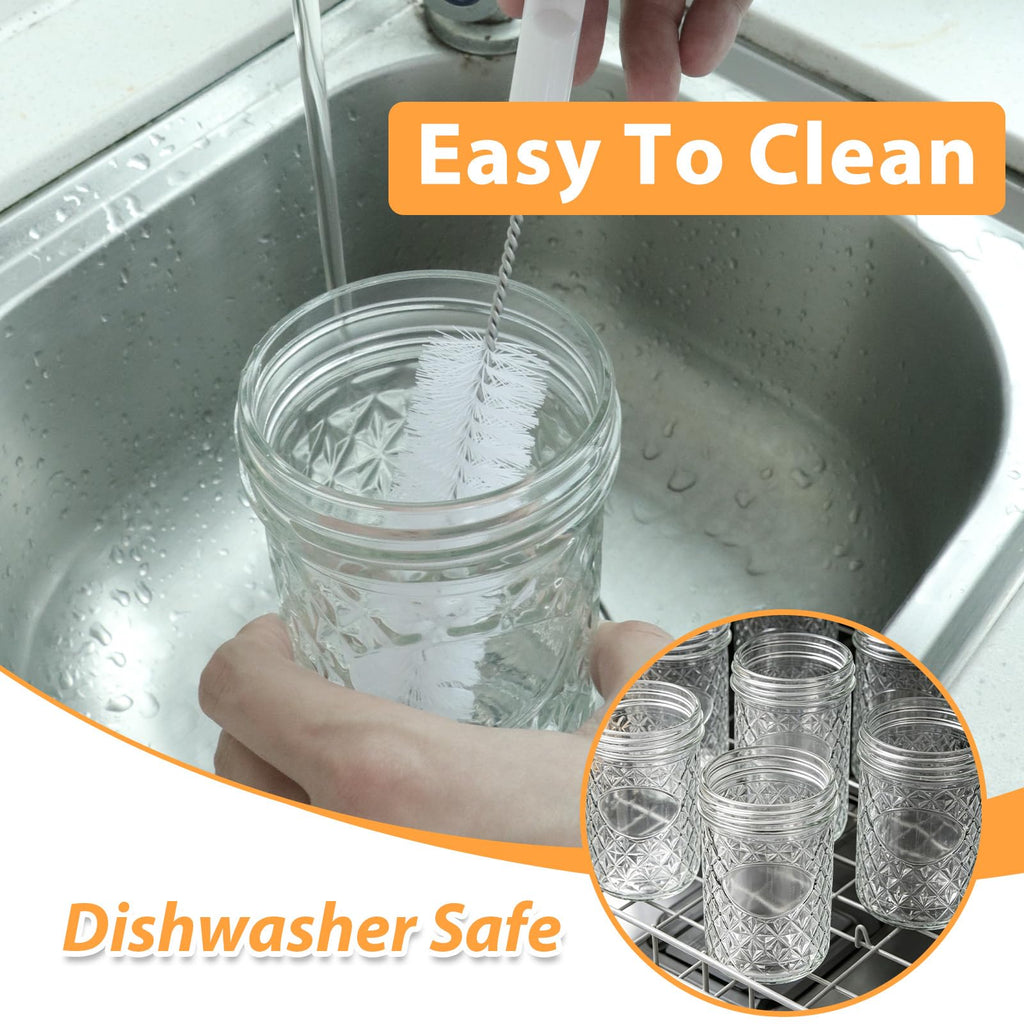 16oz Wide Mouth Mason Jars with Airtight Lids Q479407