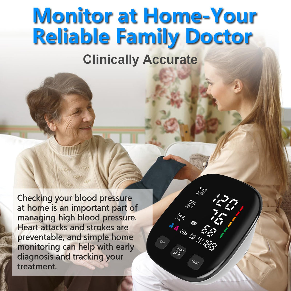 Upper Arm Blood Pressure Monitor V1297