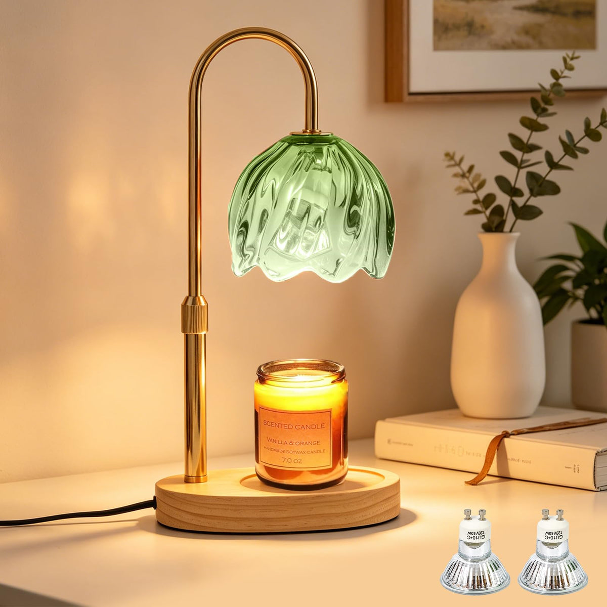 Flower Candle Warmer Lamp with Timer H12720