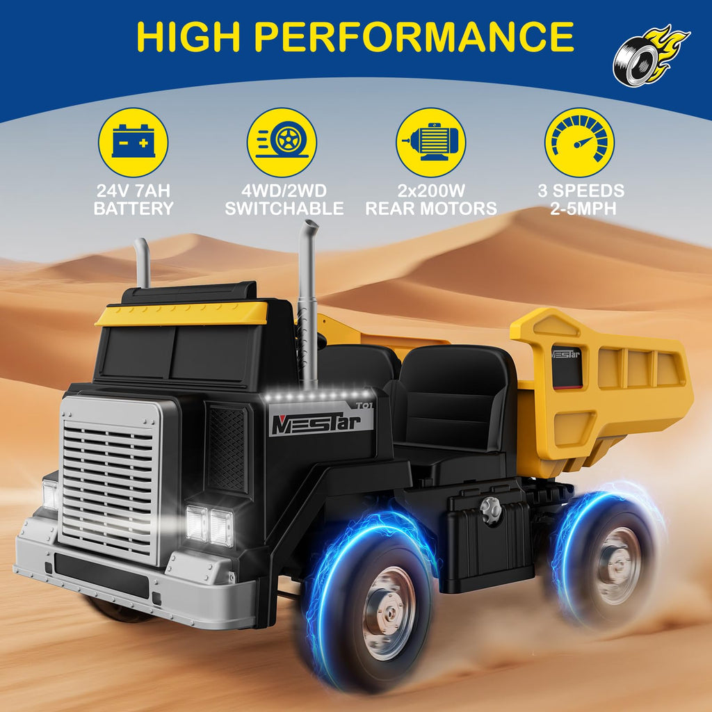24V 4WD Ride On Dump Truck with 400W Motors S6972