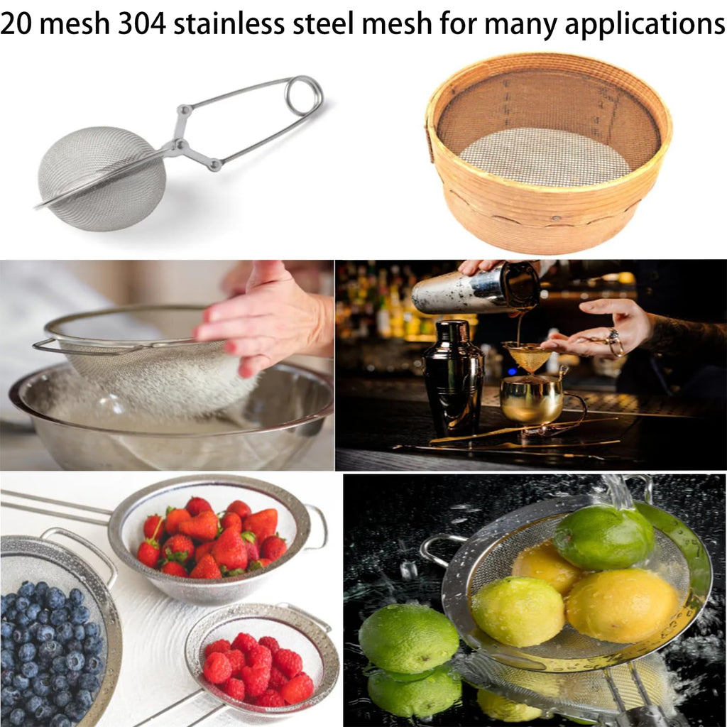 Stainless Steel Wire Mesh Screen 15.7 X 47 in 20 Mesh Z743