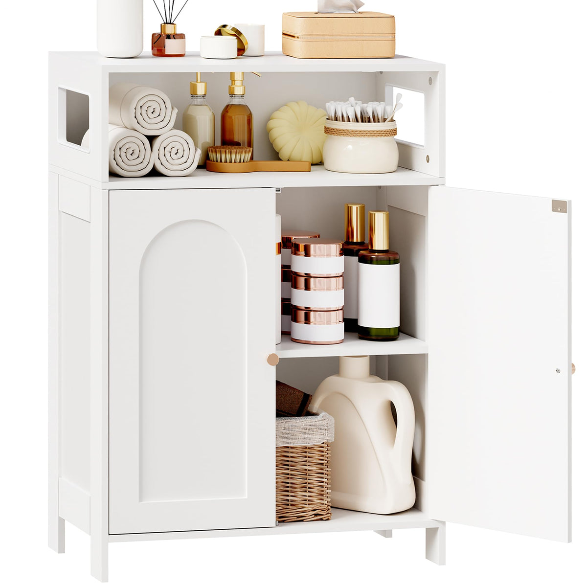 Bathroom Storage Cabinet with Adjustable Shelf & Doors I23123