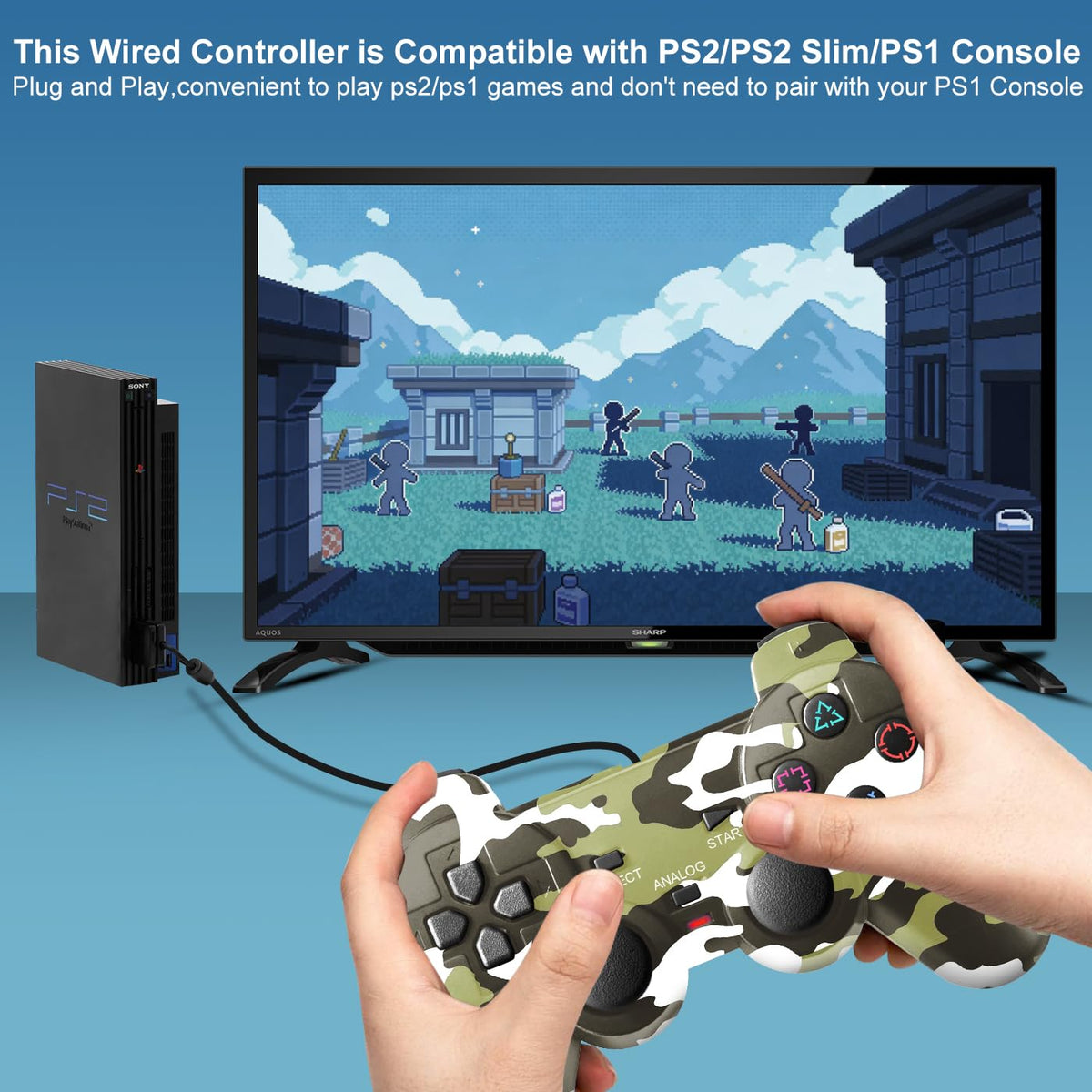 2 Packs Wired Controller W7947