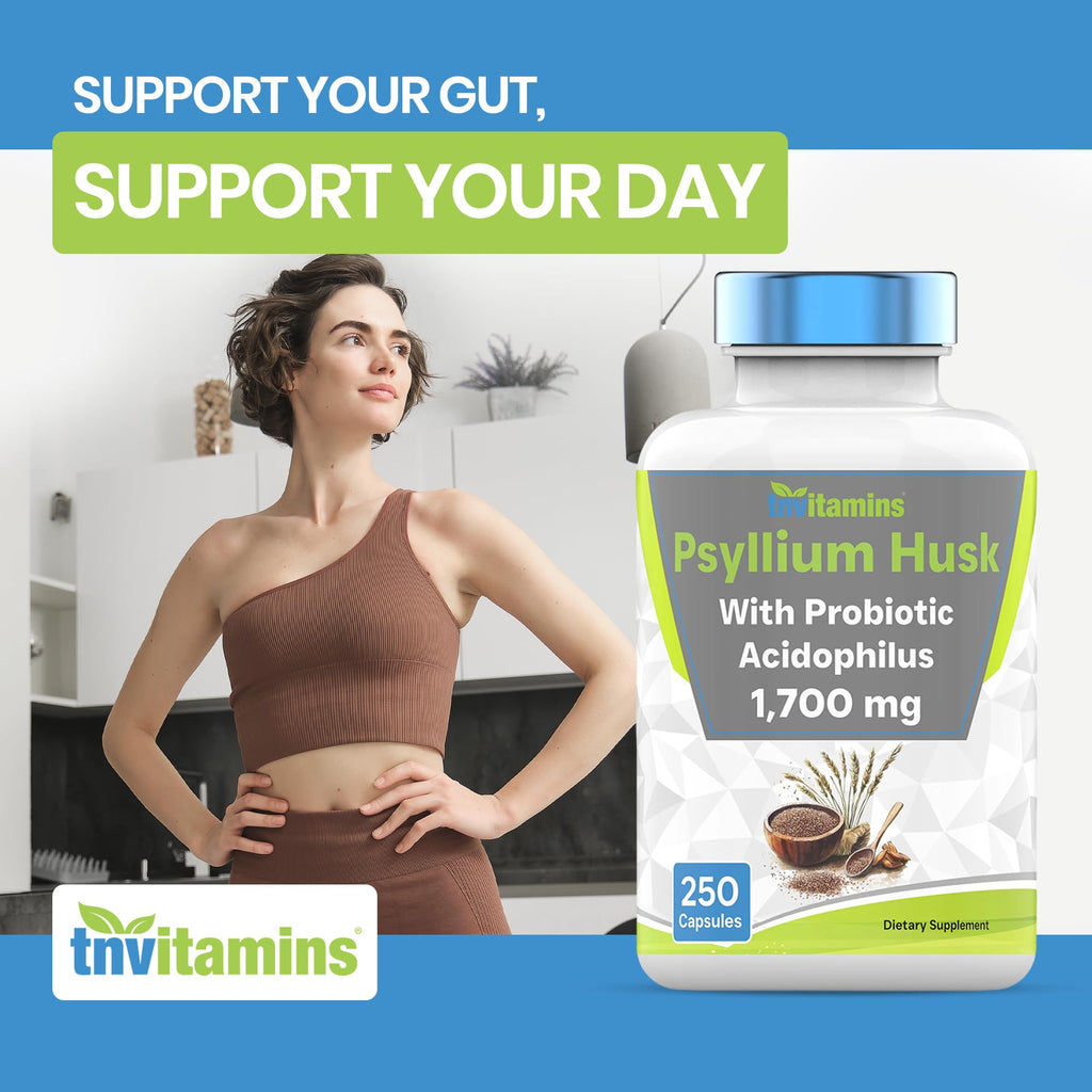 Psyllium Husk Capsules 1700 MG 250 Capsules E24218