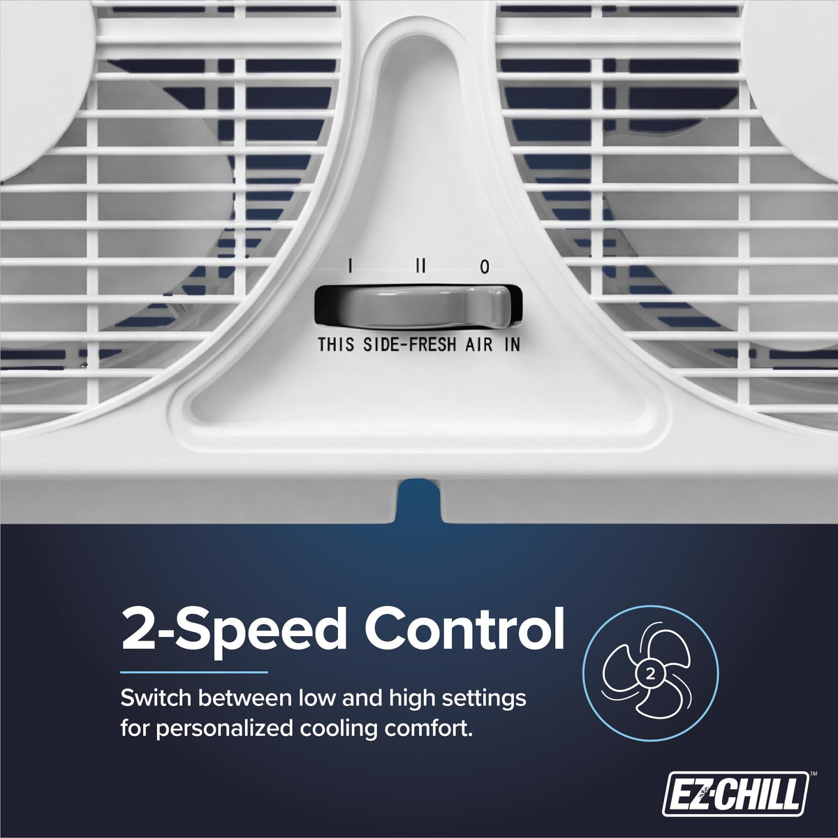 9" Twin Window Fan with Manual Reversible Airflow, 2 Speed, White I6314