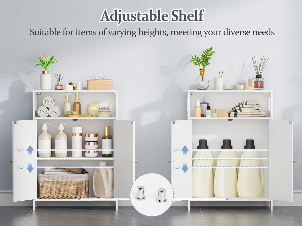 Bathroom Storage Cabinet with Adjustable Shelf & Doors I23123