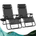 Zero Gravity Lounge Chairs Set of 2 Gray H86472