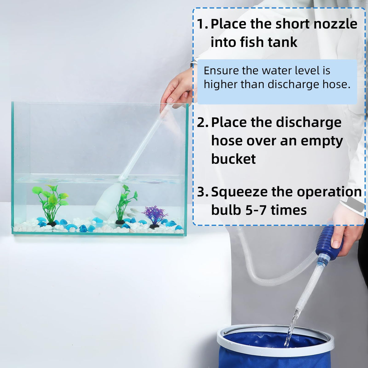 Aquarium Vacuum Siphon 5 in 1 Cleaning Set U52648