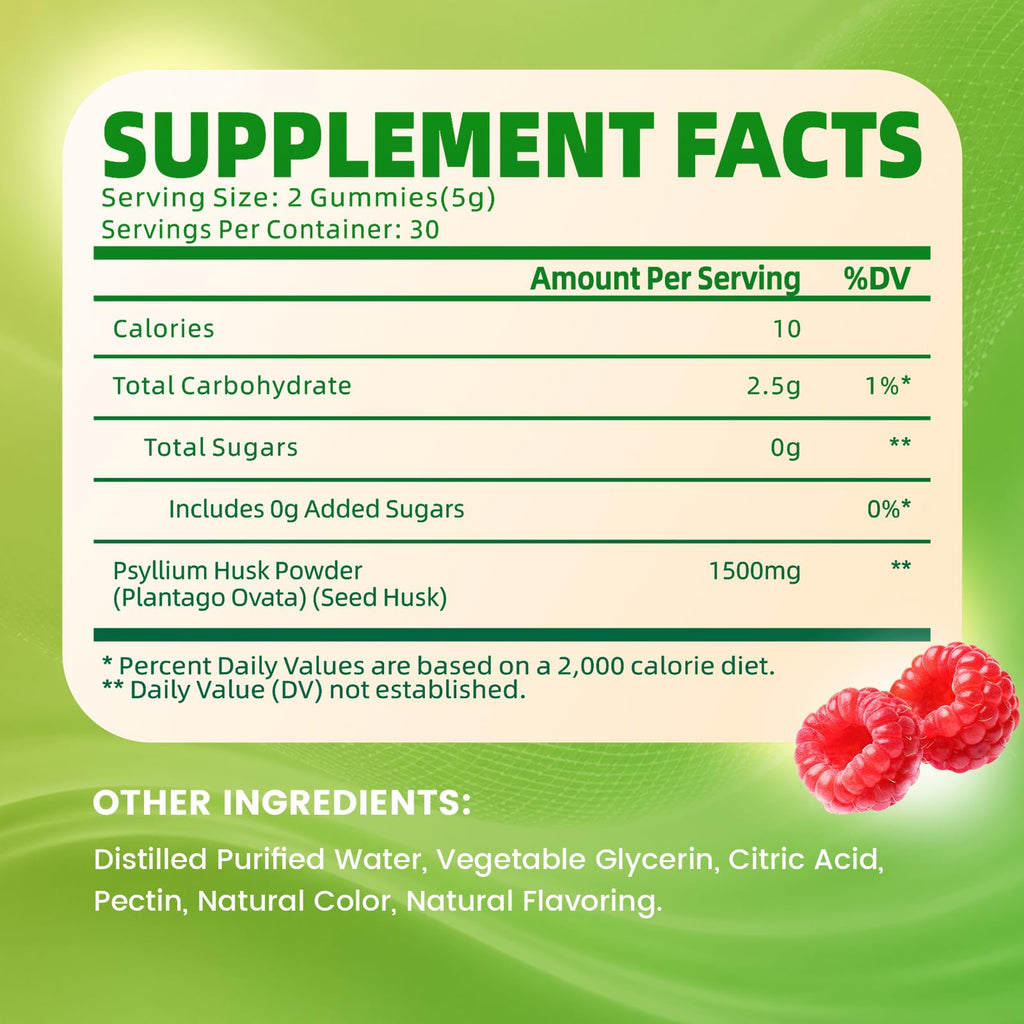1500mg Psyllium Husk Gummies Z33758