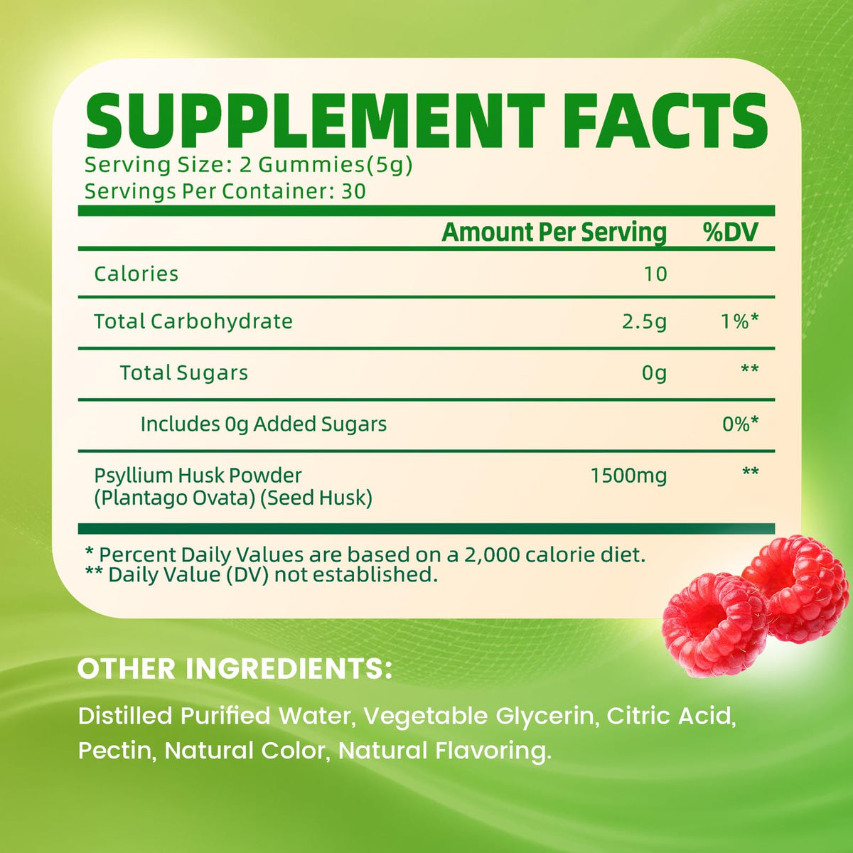 1500mg Psyllium Husk Gummies Z33758