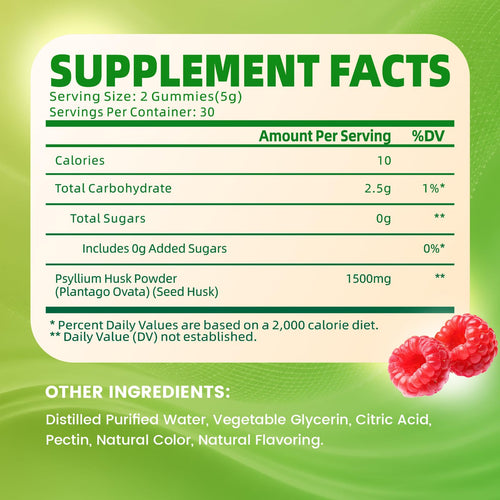 1500mg Psyllium Husk Gummies Z33758