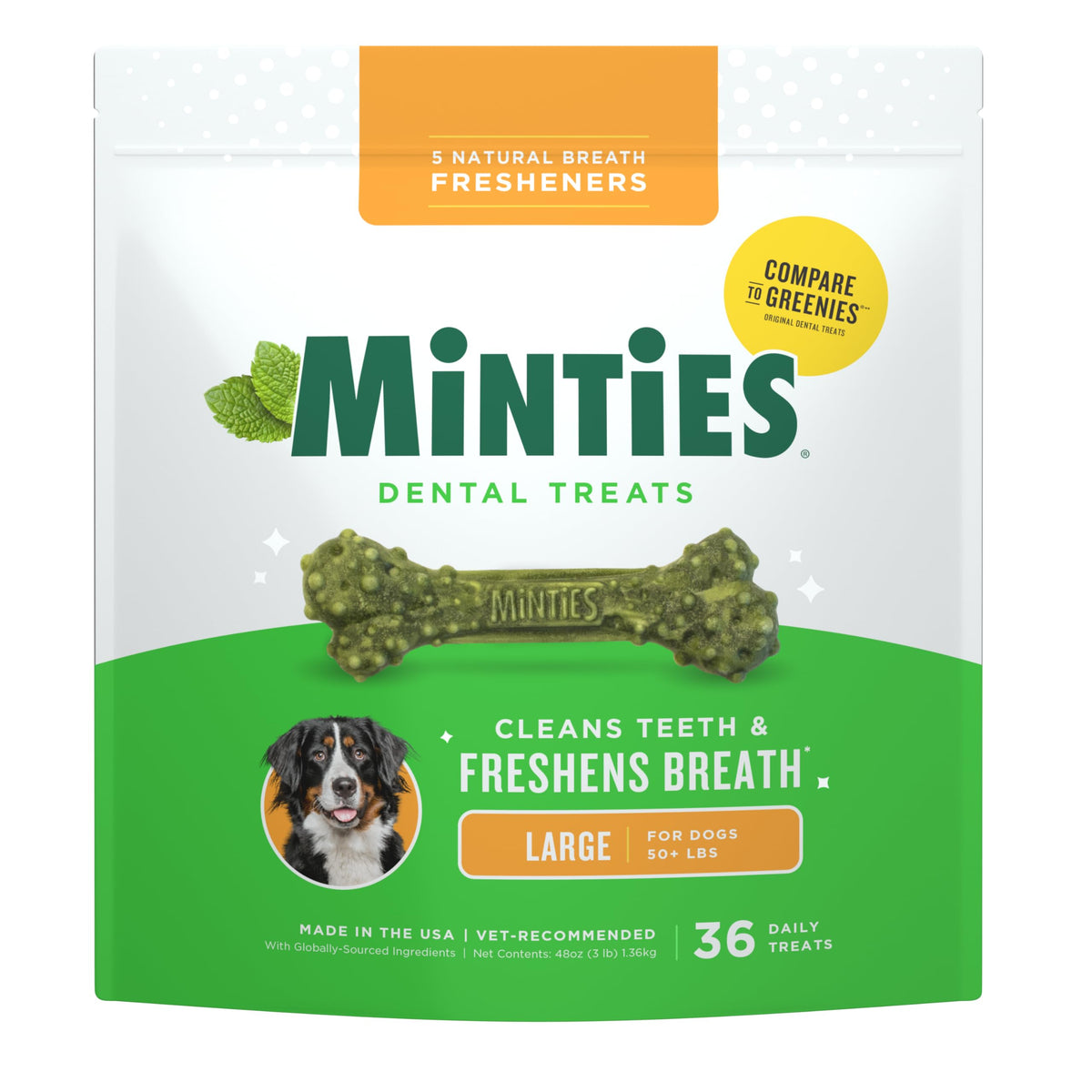 Mint Dental Chews for Dogs 36 Ct C387