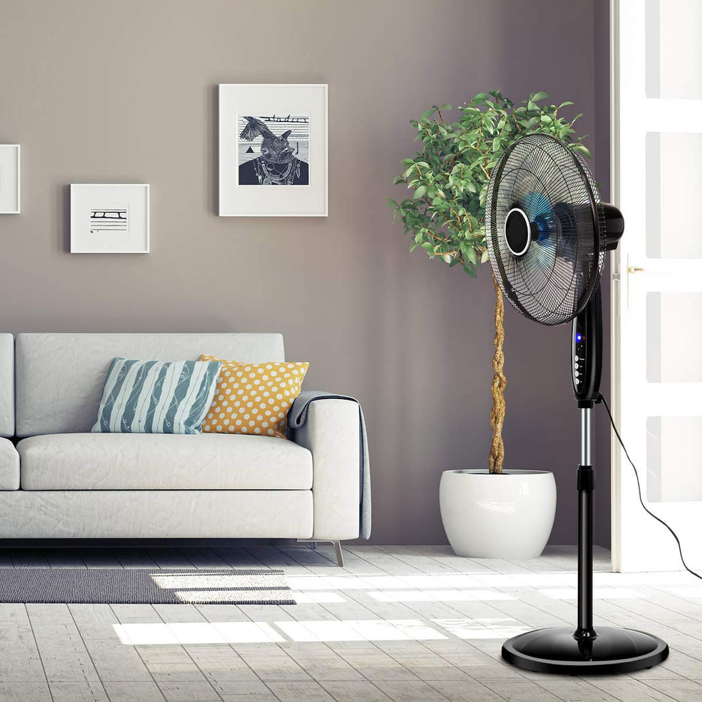16" Oscillating Pedestal Fan with Remote Control T227