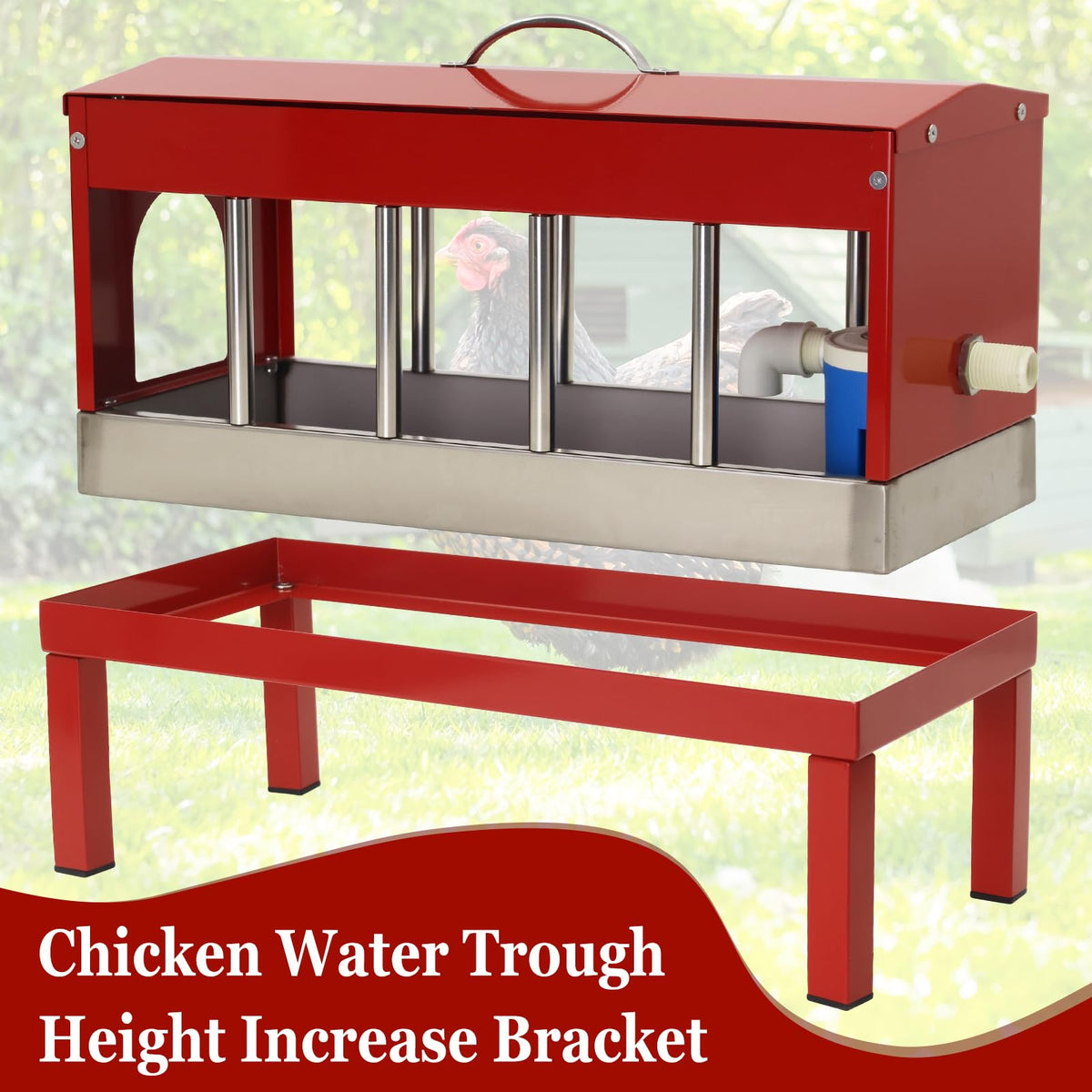Automatic Stainless Steel Poultry Waterer Dispenser C906