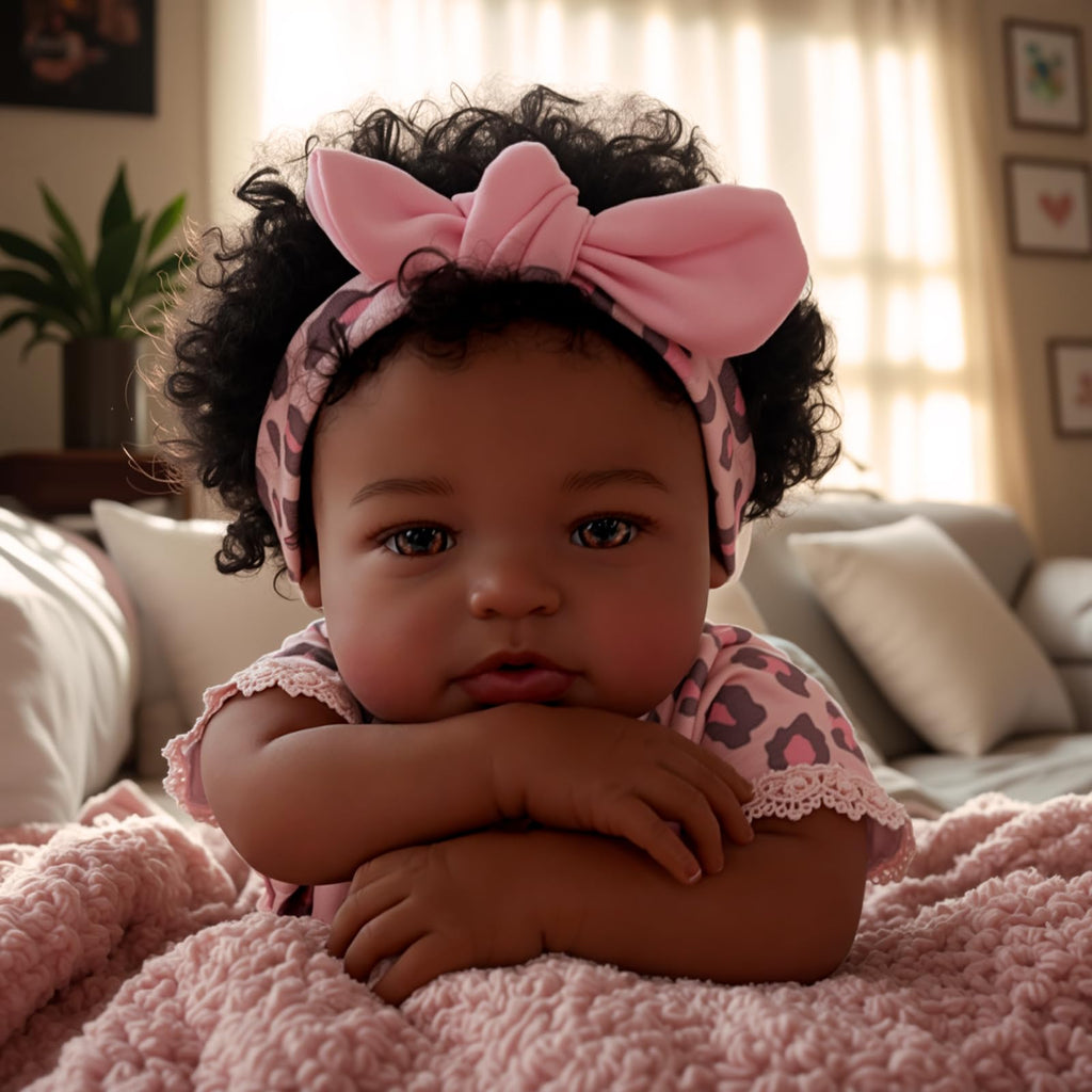 Black 20 Inch Reborn Baby Dolls W551