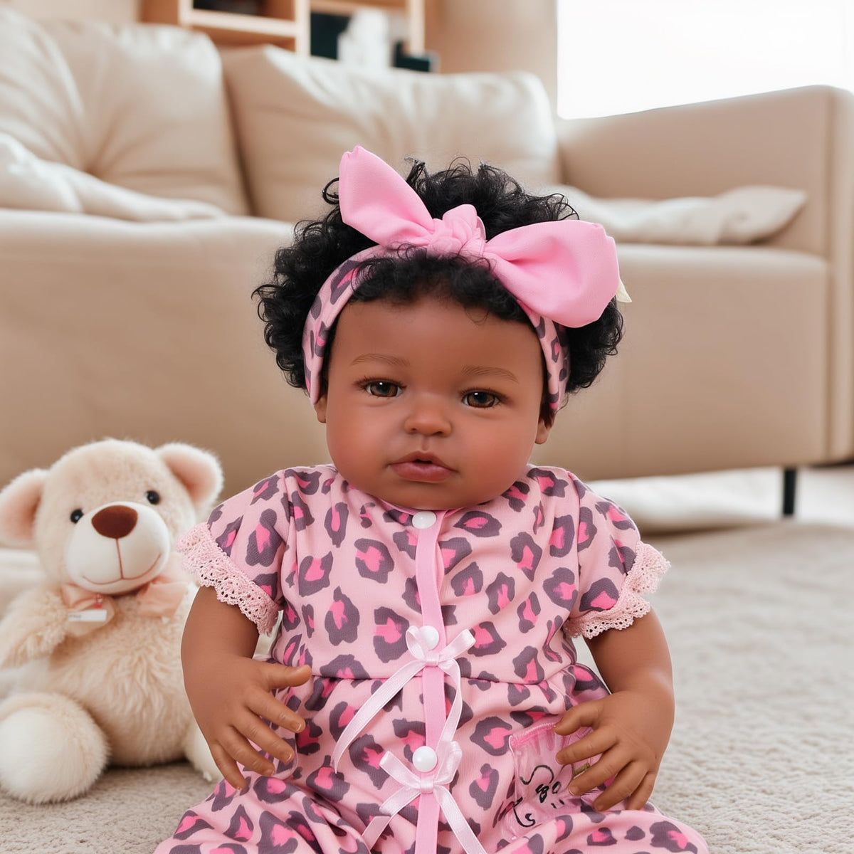 Black 20 Inch Reborn Baby Dolls W551