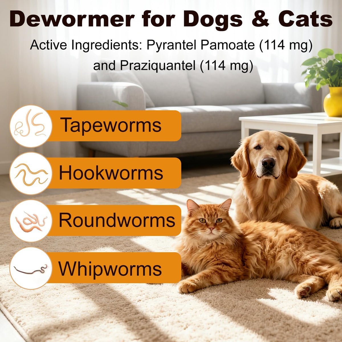 7 Way Dewormer Flavored Chewables for Dogs & Cats, 50 Count R62502