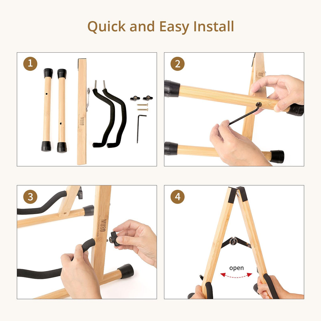 Foldable Wood Guitar Stand T699651