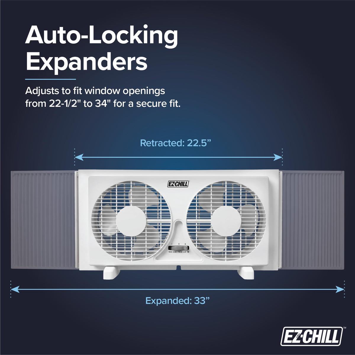 9" Twin Window Fan with Manual Reversible Airflow, 2 Speed, White I6314
