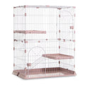 3/4-Tier Cat Cage Playpen with 3 Platforms, 3 Doors & 2 Ramps E867400