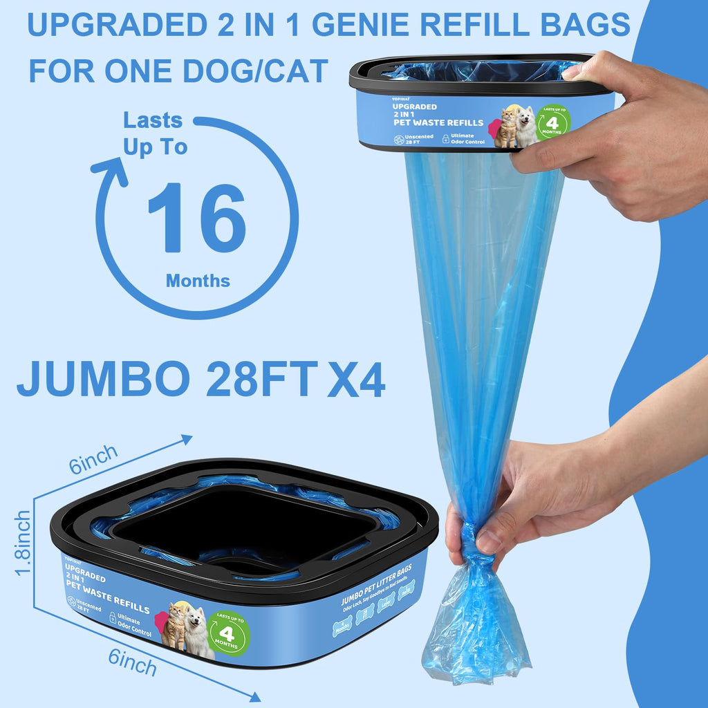 Dog Cat Poop Litter Bags 4 Pack Refill Bags A4819