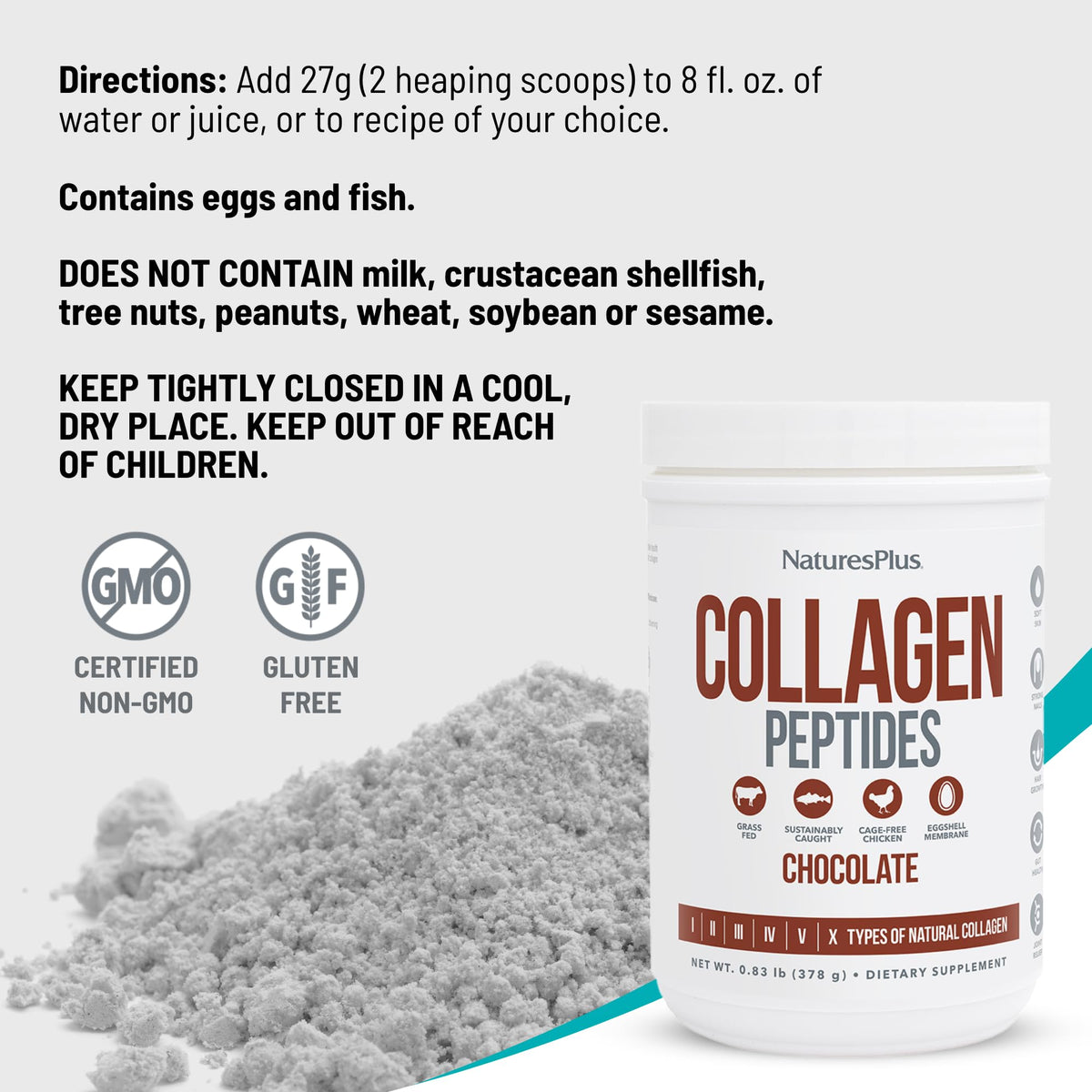 Chocolate Collagen Peptides Powder N9698