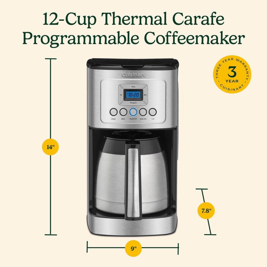 12 Cup Programmable Thermal Carafe Coffee Maker Q9858