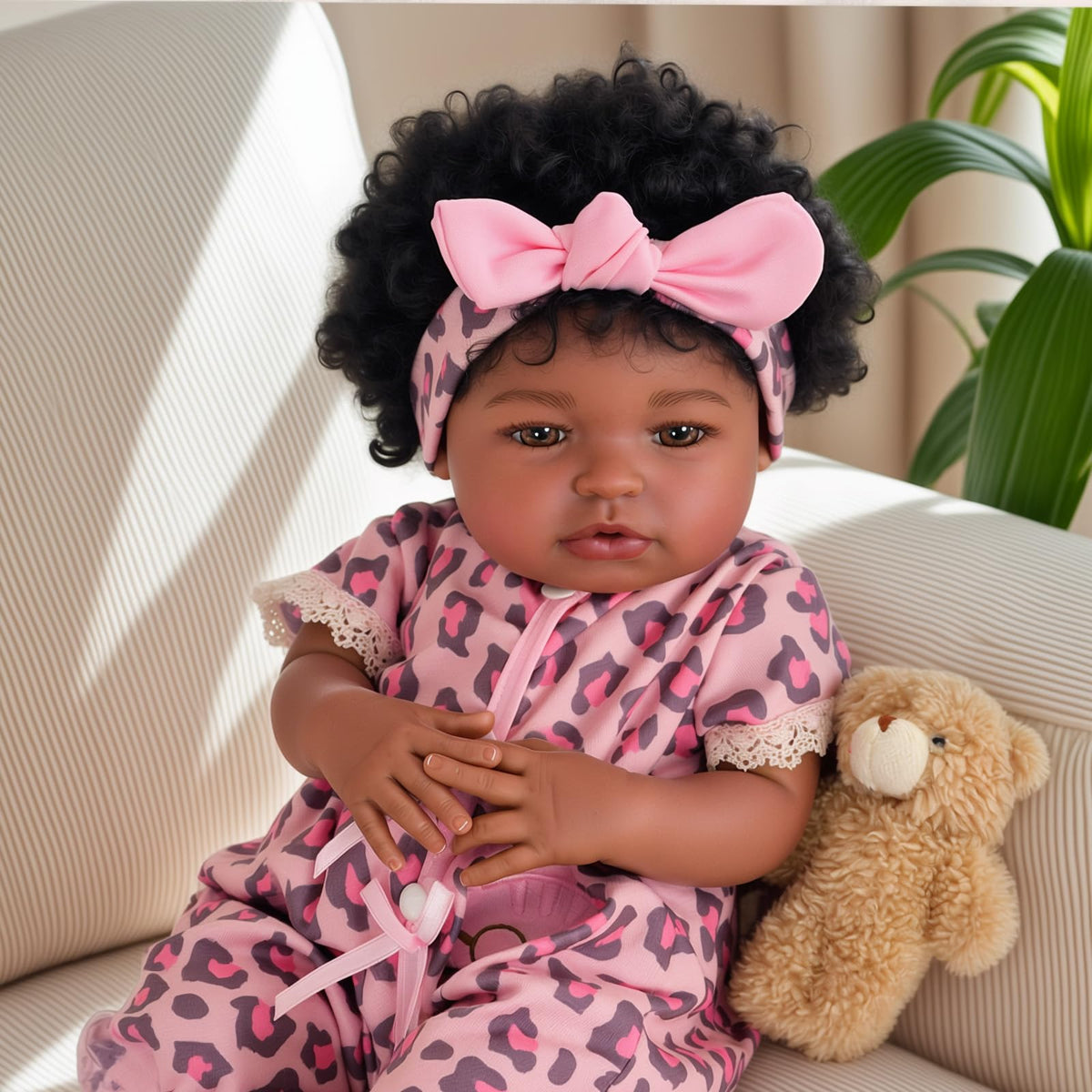 Black 20 Inch Reborn Baby Dolls W551
