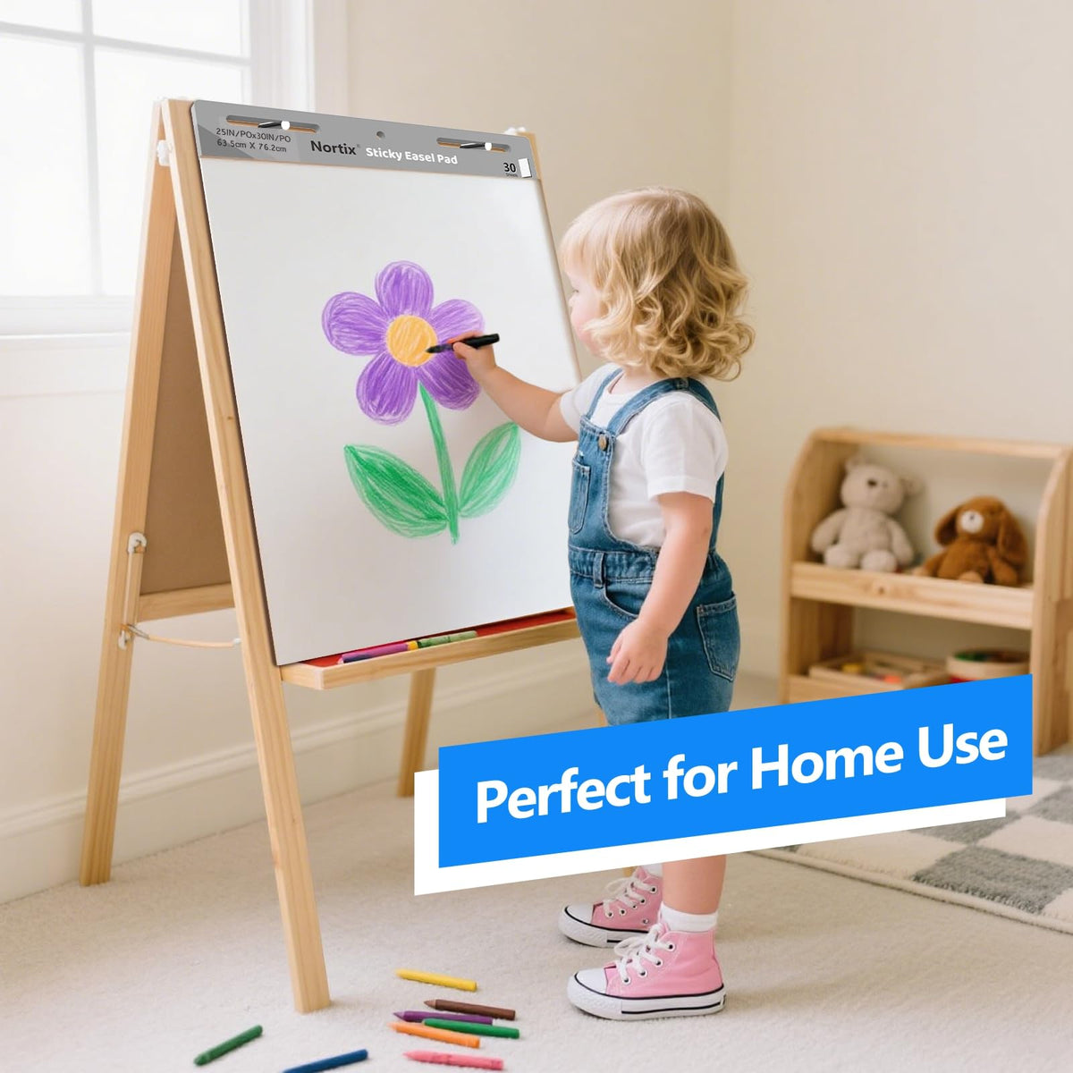 Flip Chart Paper, Sticky Easel Pads, 25 x 30 inch, 30 Sheets/Pad, 3 Pads P3733
