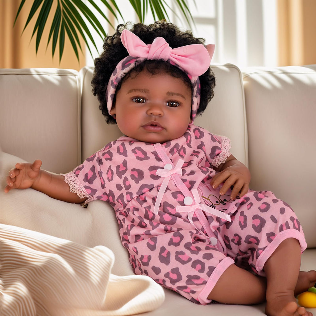 Black 20 Inch Reborn Baby Dolls W551