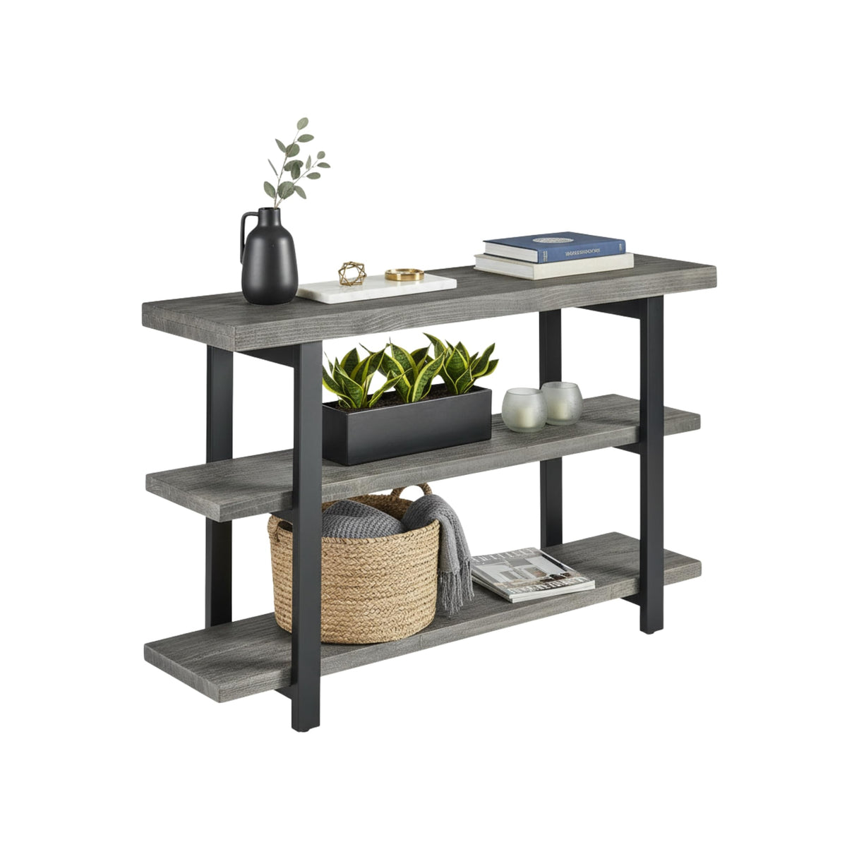 Solid Wood Media Console Table V4940