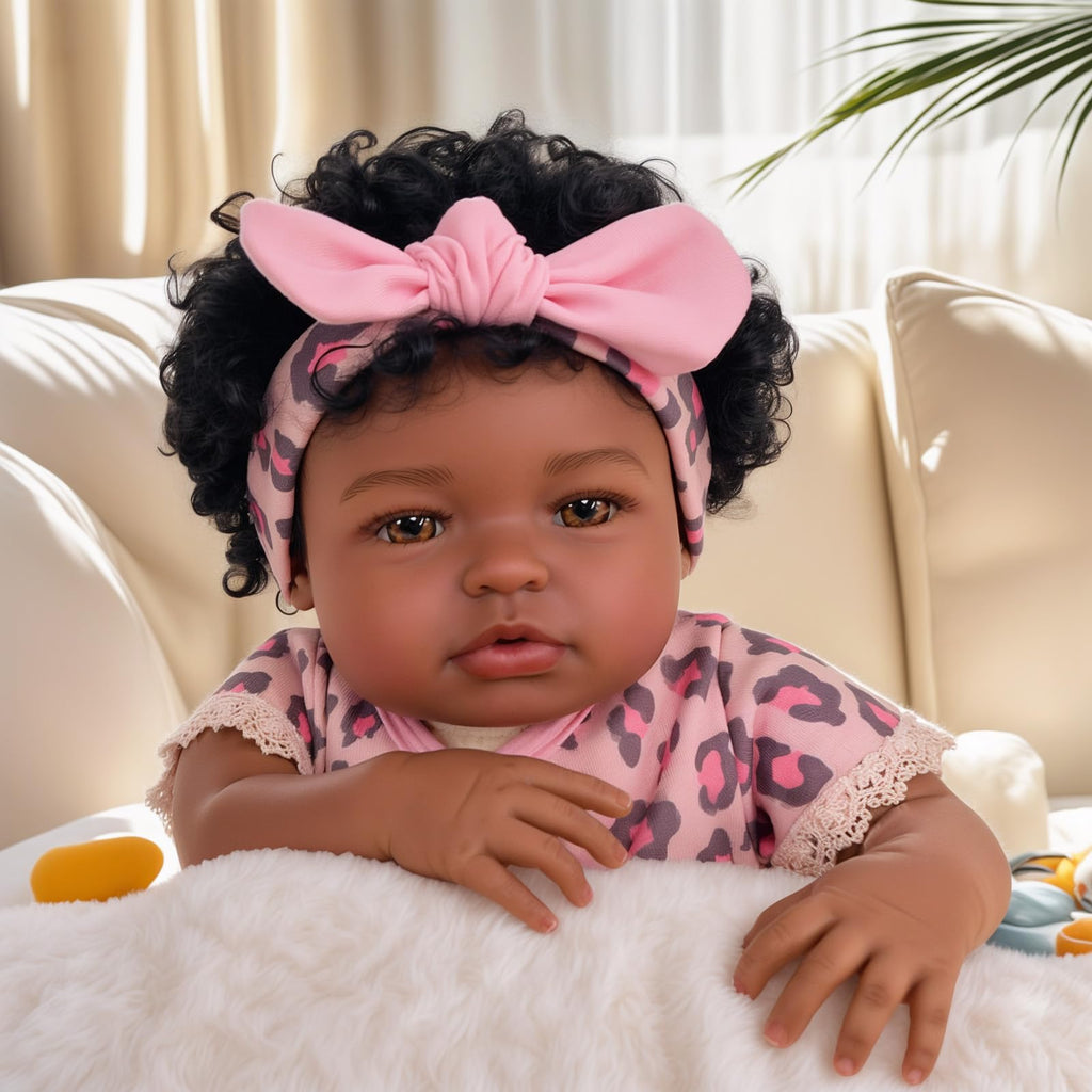 Black 20 Inch Reborn Baby Dolls W551