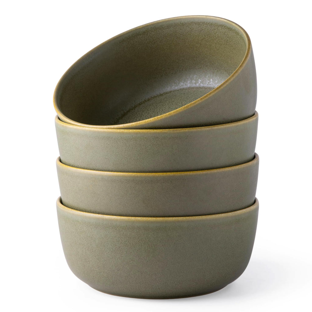 Stoneware Cereal Bowls Set of 4, 26oz Ceramic Bowls I55866