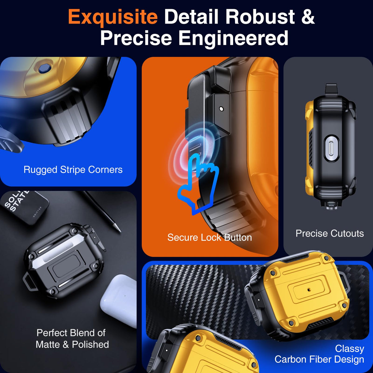 Yellow AirPods 3rd Generation Case with Keychain D914