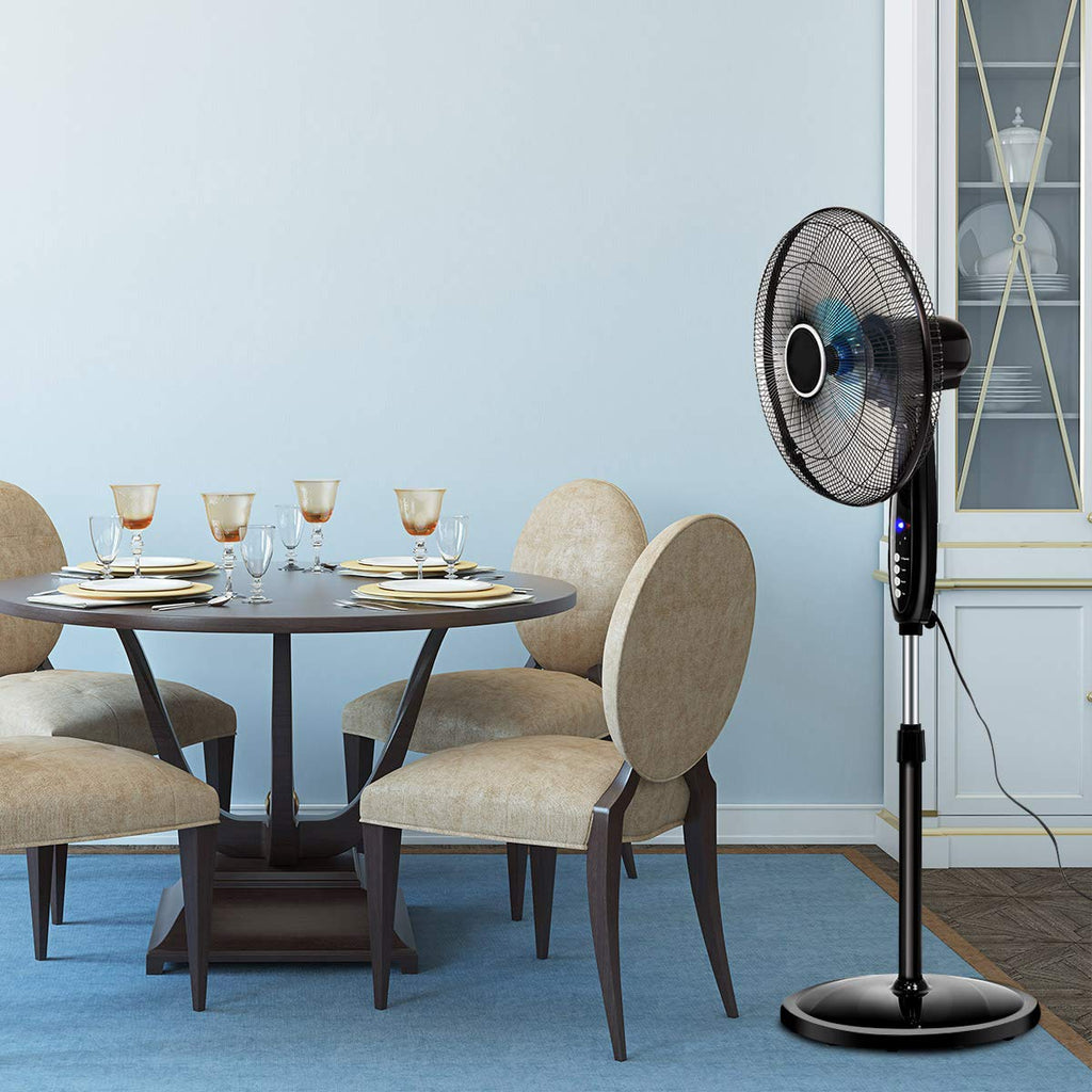 16" Oscillating Pedestal Fan with Remote Control T227