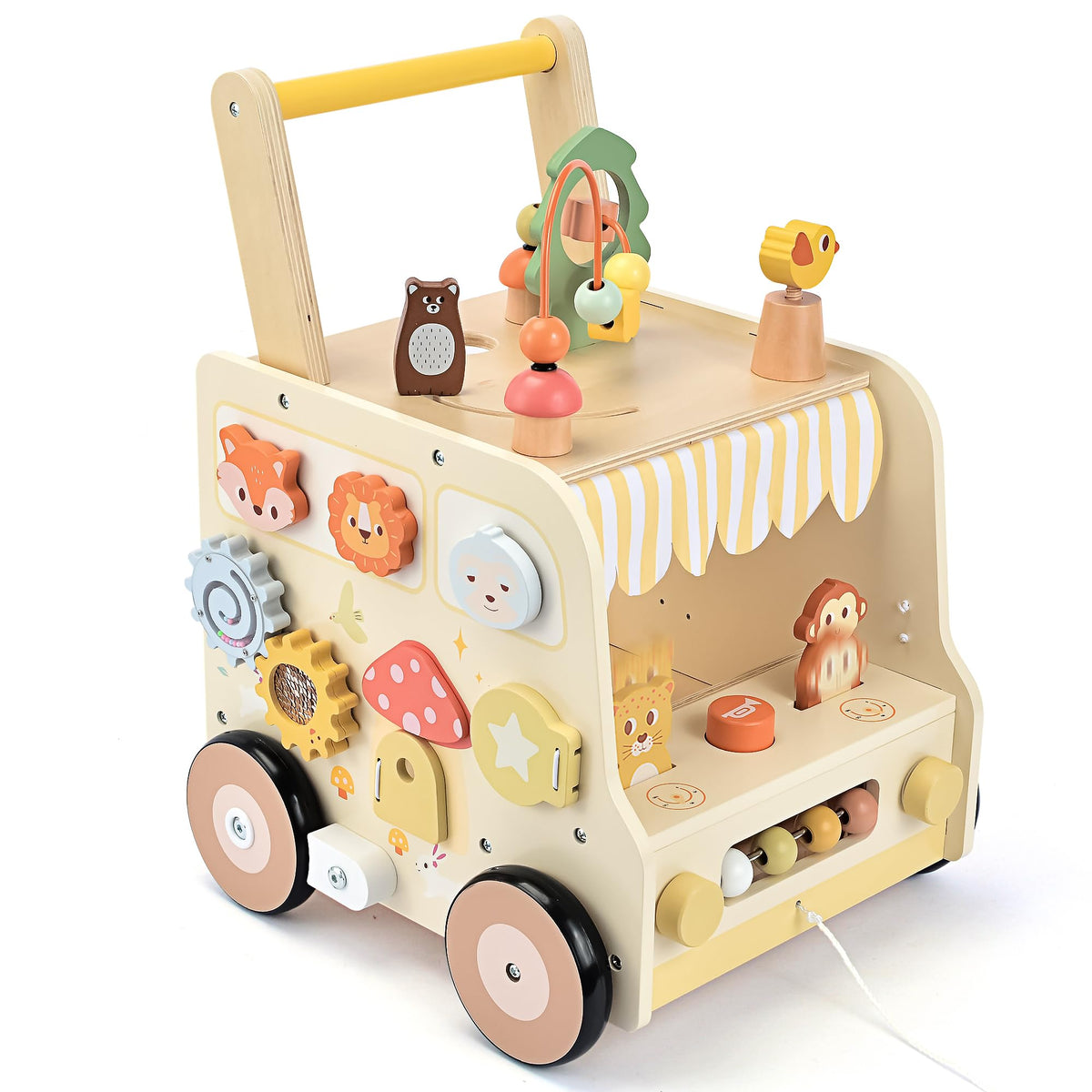 Wooden Activity Cube Push Walker Q5847